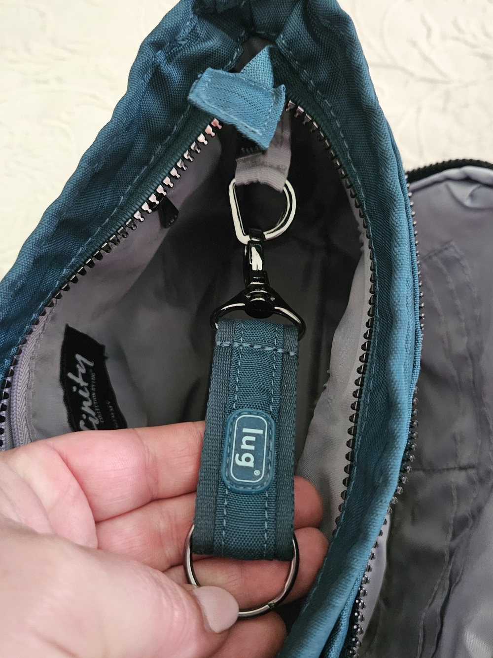 lug Infinity Shimmy Teal Shoulder/Crossbody Bag - Picture 15 of 16